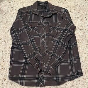 Men's Black/Grey Plaid Flannel